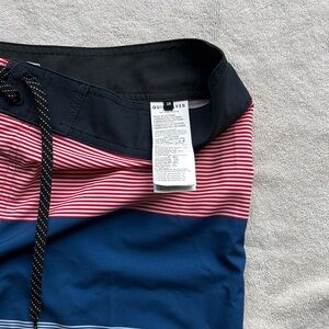 Quiksilver Men's Board Shorts Red, White & Blue  stripes